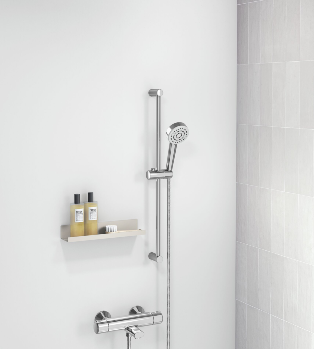HANSABASIC Wannen-/Brausethermostat 55162131 Aufputz, 3-strahlig, Umsteller mit Absperrung, chrom