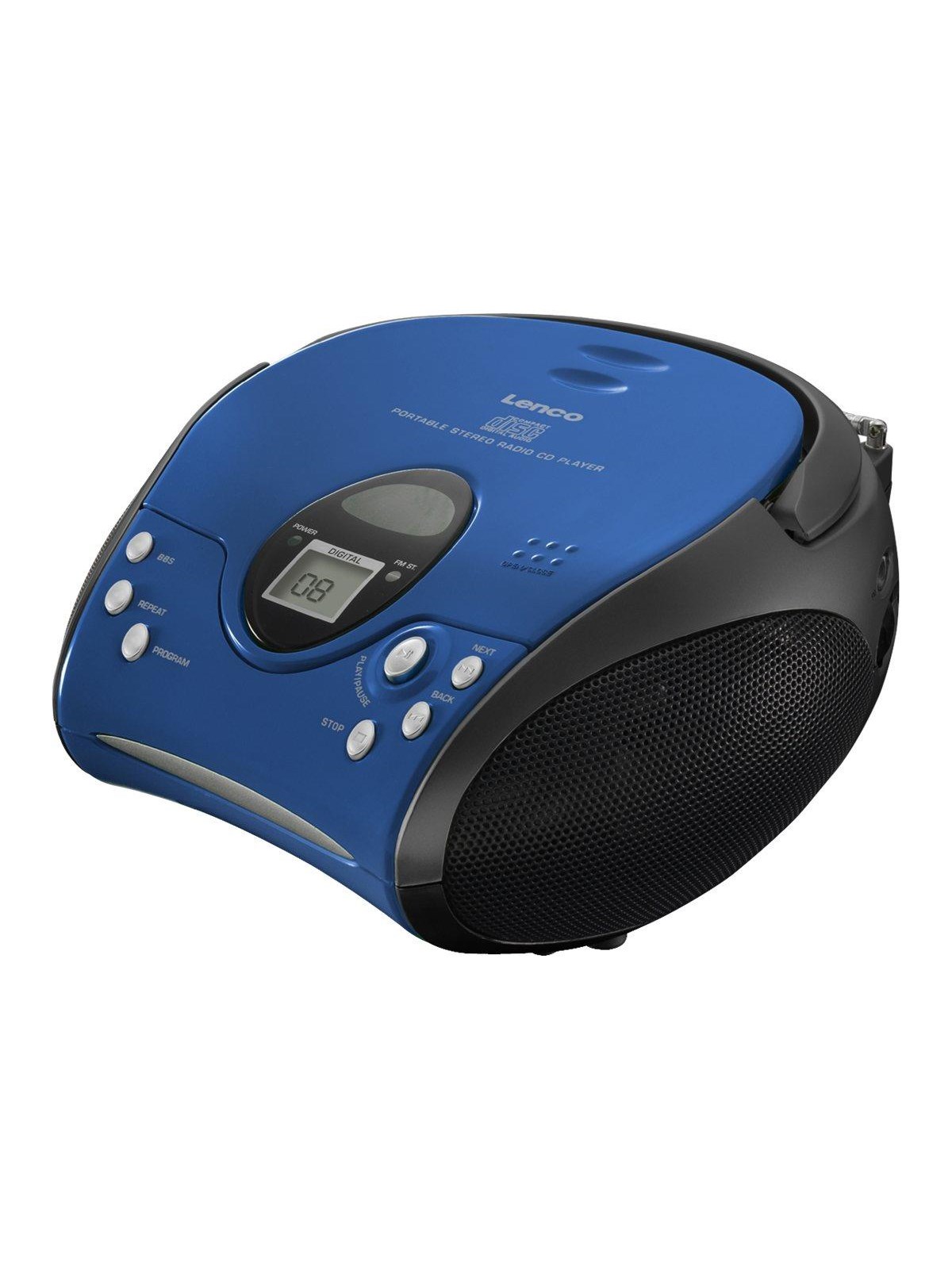 Lenco SCD-24 portable FM radio/CD player - Blue/Black - FM - Stereo - Blau