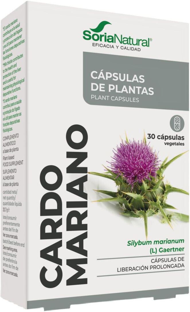 Soria Natural 30 cápsulas Cardo Mariano .