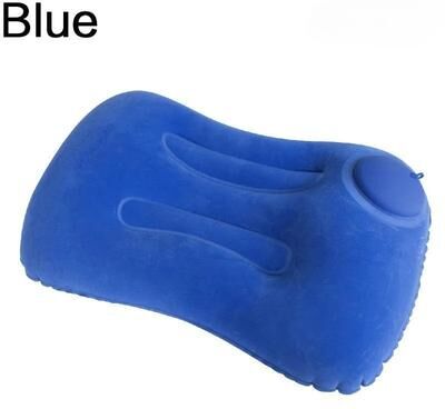 Uplifted Trends Portable Inflatable Travel Pillow For Camping & Outdoor Comfort blue