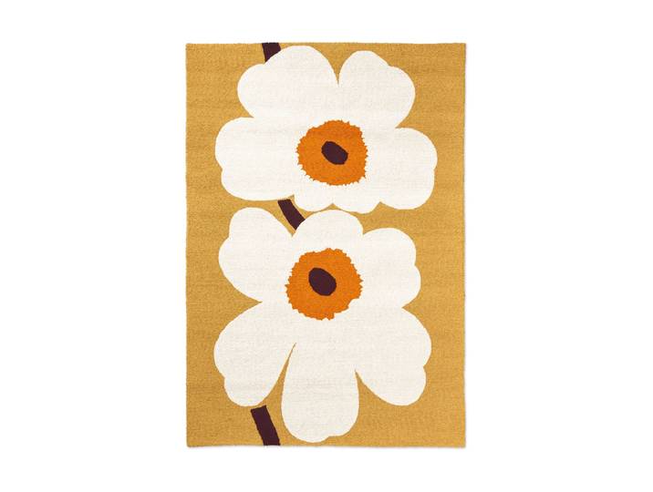 Marimekko Tapis d’extérieur Unikko anniversary Honey, 160x230 cm