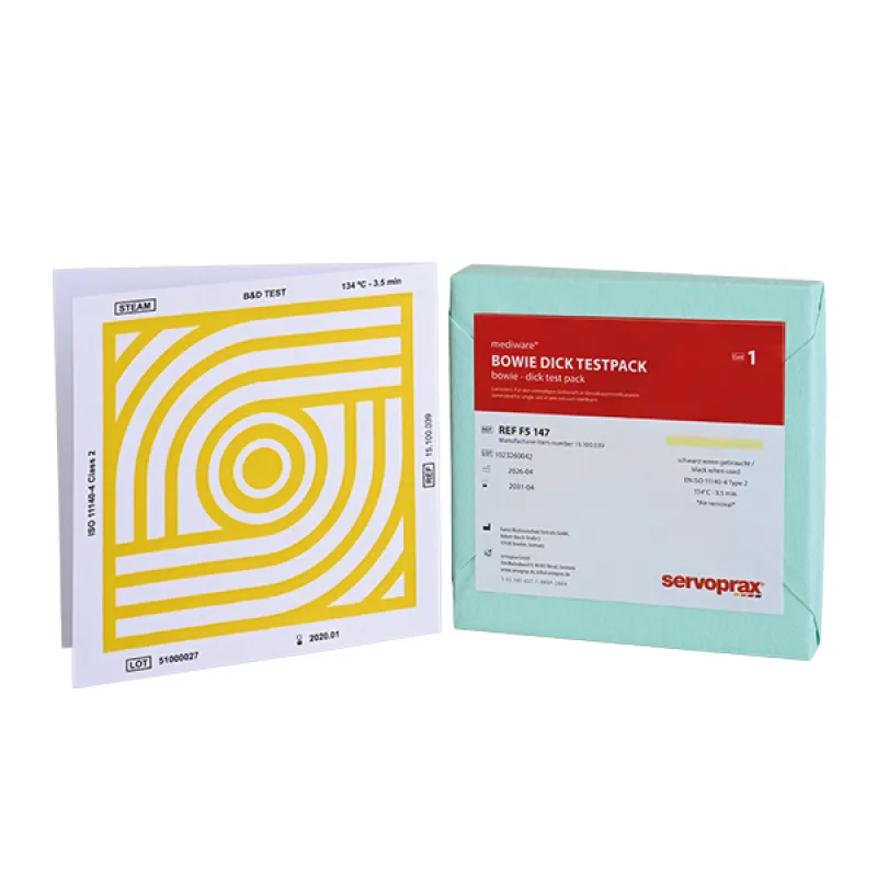 Servoprax GmbH Bowie & Dick Test Einmaltestpaket Servoprax, nach EN ISO 11140-4 (20 Stück) F5 147