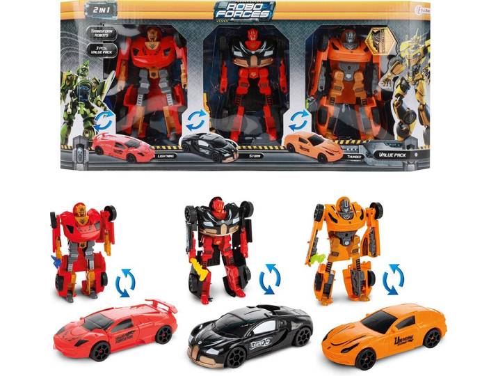 Toi-Toys Roboforces - Transformeer Auto Robot - Set van 3 (3 st.)