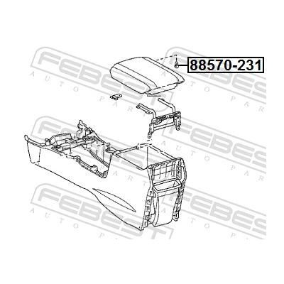 FEBEST Armlehne 88570-231 für TOYOTA