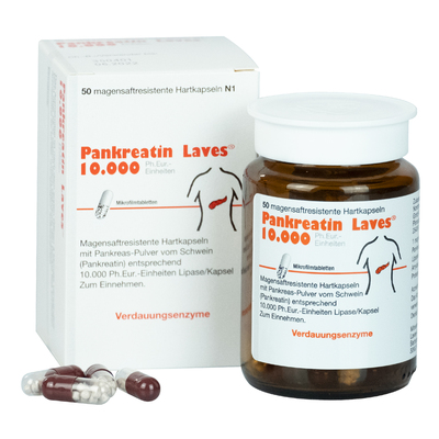 Laves-Arzneimittel GmbH PANKREATIN Laves 10.000 Ph.Eur.-Einh.msr.Hartkaps. 50 St 16134783