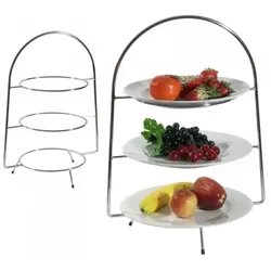 Contacto 6x Telleretagere, 3-stufig, Lieferung ohne Teller, Höhe: 39 cm, Durchmesser: 30 cm