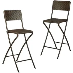 relaxdays 2er-Set Barhocker »Bastian« braun