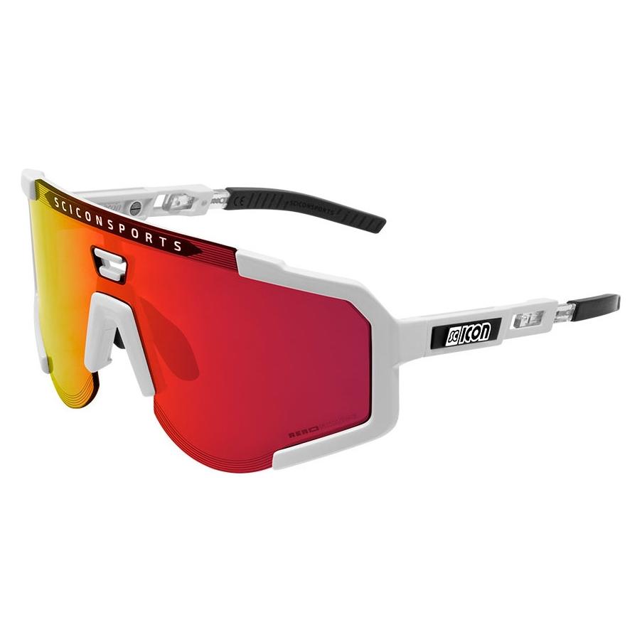 Scicon Aeroscope cykelbriller White Gloss Multimirror Red (White Gloss, multimirror red) (EY390608)