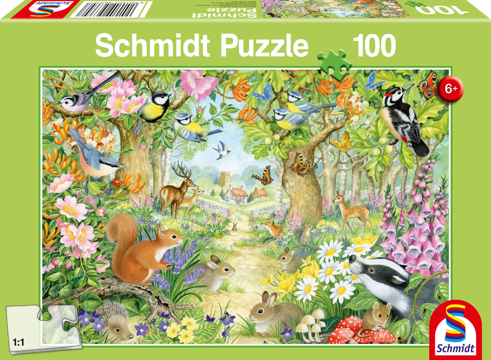 Schmidt Spiele Puzzel Dieren in het bos 100 stukjes