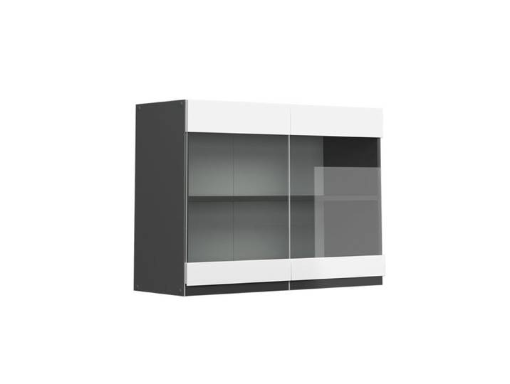 Armoire en verre R-Line 80cm J-Shape Blanc/Anthracite Vicco 39745