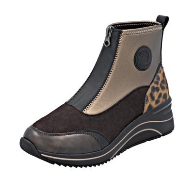 Keilsneaker REMONTE, Damen, Gr. 39, Textil, gold (schwarz, goldfarben), Lederimitat, Textil, Schuhe, Casual-Boots, Stiefelette, Plateauboots mit Lite´n Soft Ausstattung