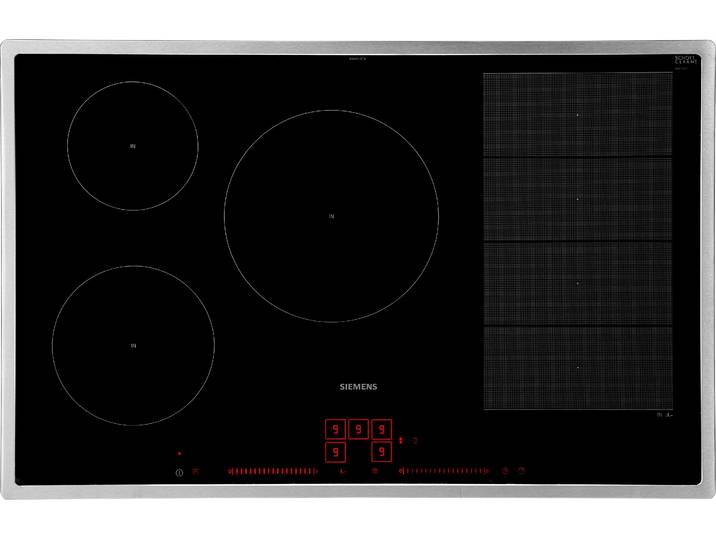 SIEMENS Flex-Induktions-Kochfeld, schwarz, B:79,5cm H:5,5cm T:51,7cm, Kochfelder, Präziser Bratsensor Plus & anpassungsfähige varioInduktion