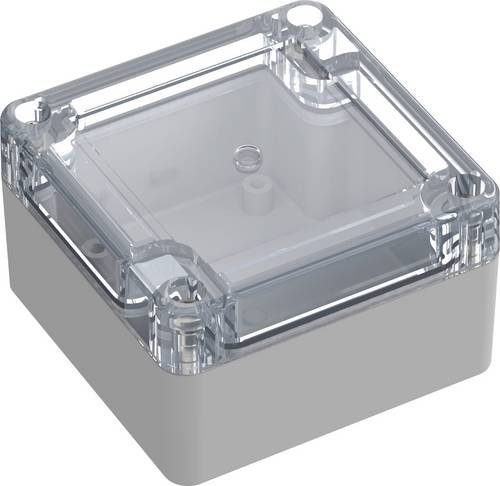 TRU COMPONENTS 6U07080804139 TC-13865060 Industrie-Gehäuse 75 x 75 x 45 Polycarbonat Lichtgrau, Transparent 1St.