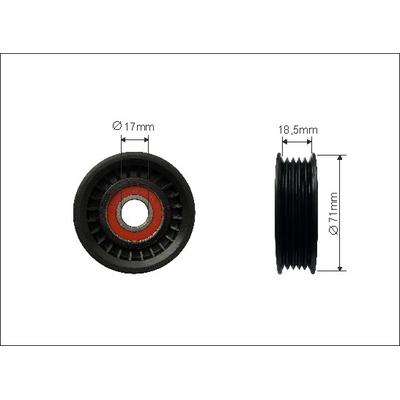 CAFFARO Spannrolle, Keilrippenriemen 257-00 für Ford