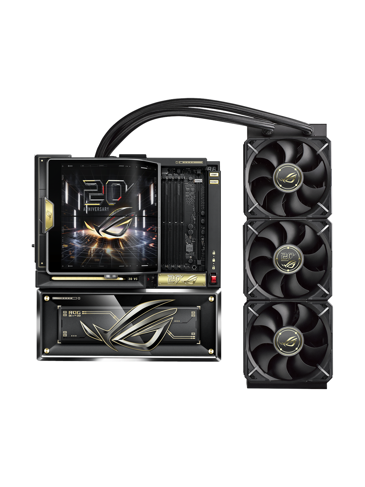 ASUS ROG CROSSHAIR X870E EDITION 20 + ROG RYUJIN 360 EDITION 20 Mainboard - AMD X870E - AMD AM5 - DDR5 RAM - Extended ATX