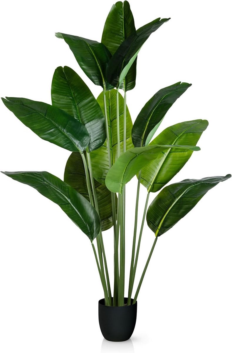 Realistische Kunstmatige Bananenboom voor Binnen en Buiten, Hoogte: 160 cm