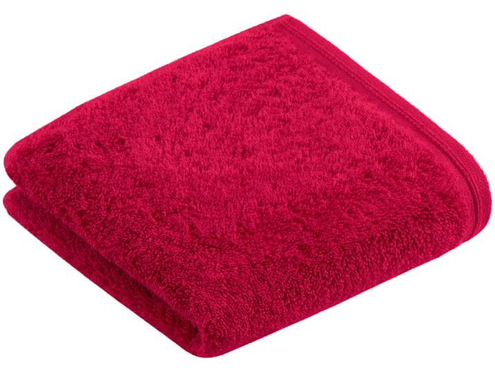 Vossen Vegan Life Gästetuch kirschrot 30 x 50 cm