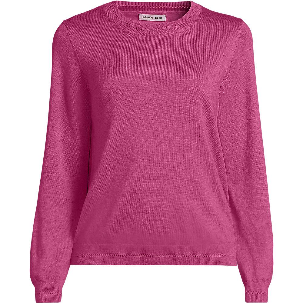 Merino-Pullover für Damen in Petite-Größe, Damen, size: petite, Pink, Wolle, by Lands' End