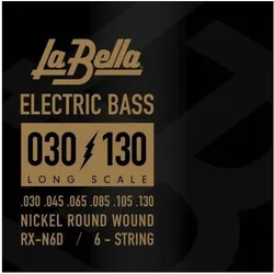 La Bella Set For Cuerdas For Bass Electrico For 6 Cuerdas Rxn6D Nickel (6x, E-Gitarre), Saiten