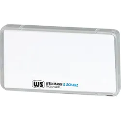 WS Schildträger aus Kunststoff, Grundträger,Abdeckung,Blanko- etikett 70x37mm,VPE=10 Stck.