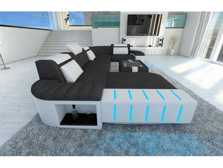 Stoff Wohnlandschaft Bellagio U-Form