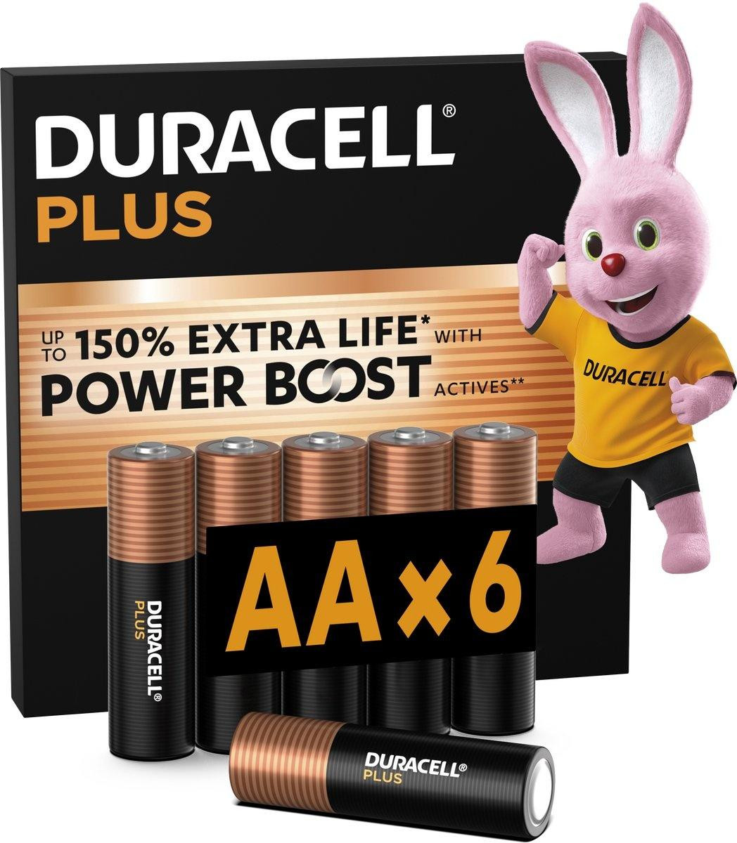 Duracell Plus AA alkaline batterijen 1,5V LR6 6 stuks