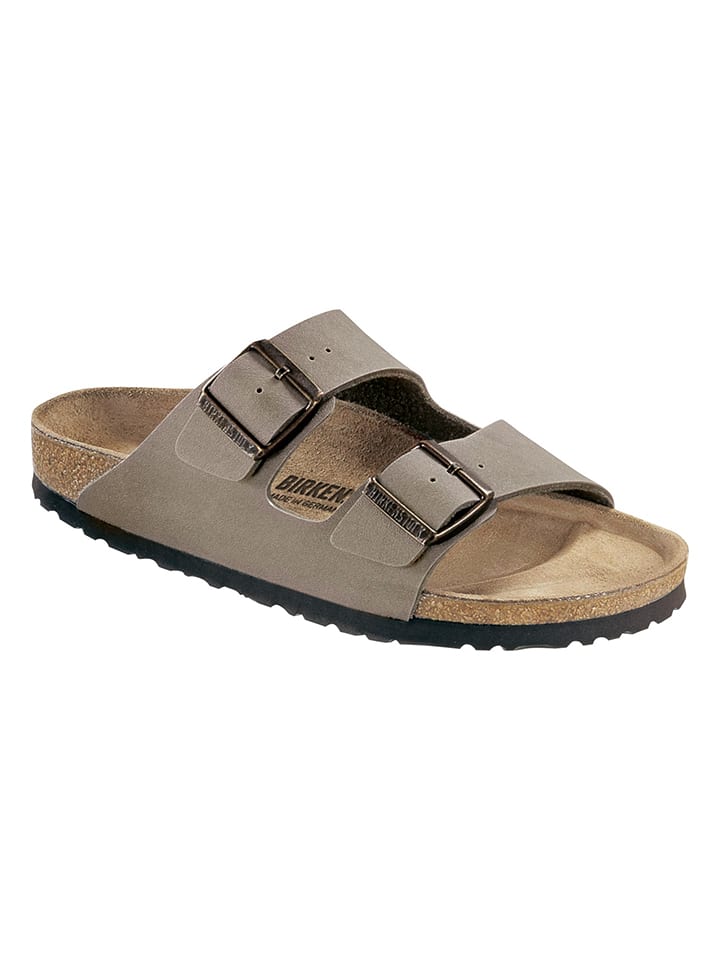 Birkenstock Pantoletten "Arizona" in Taupe - Weite S - 36