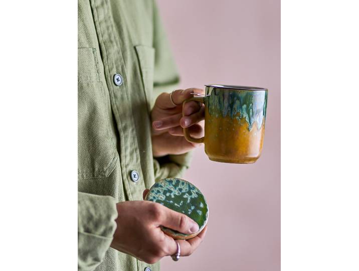 Mug Yuma avec filtre Ø 8cm Jaune/Bleu/Jaune