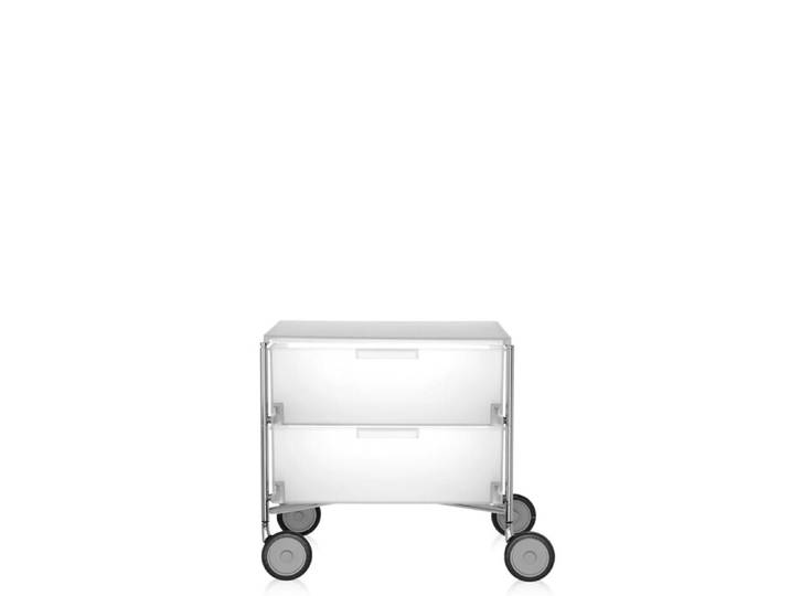 Kartell Mobil Aufbewahrungsbehälter 2 weiß, Designer Antonio Citterio/Glen Oliver Löw, 49x48x47.5 cm