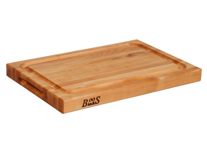 Boos Blocks Schneidebrett Pro Chef-Groove, AhornHolz, 46x31x4 cm mit Saftrille - Ahornholz