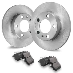 VEVOR Hinterradbremsen-Set, kompatibel mit AUDI A3 (8L), SEAT IBIZA, SKODA OCTAVIA, ROOMSTER, VW GOLF IV, Bremsscheiben, Keramik-Bremsbeläge, Ersatzset, 232 mm Hinterradscheiben