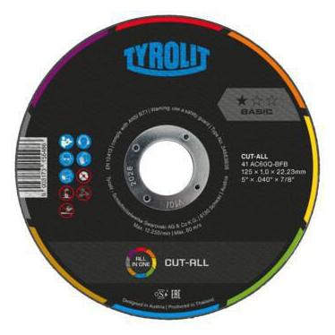 Tyrolit Trennscheibe gerade Basic* Cut-All 125 x 1,0 mm Form 41 (34713740)