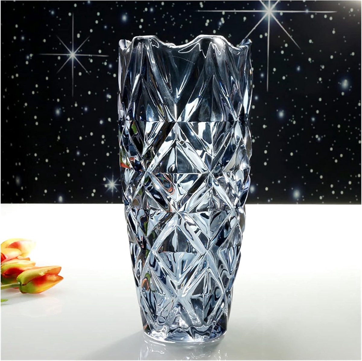Elegante heldere decoratieve kristallen glasvaas voor het schikken van bloemen, 3000 gram