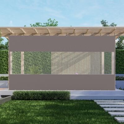 Domi Outdoor Living Domi Heavy-Duty Waterproof Clear PVC Curtain for Outdoor Gazebos and Patios
