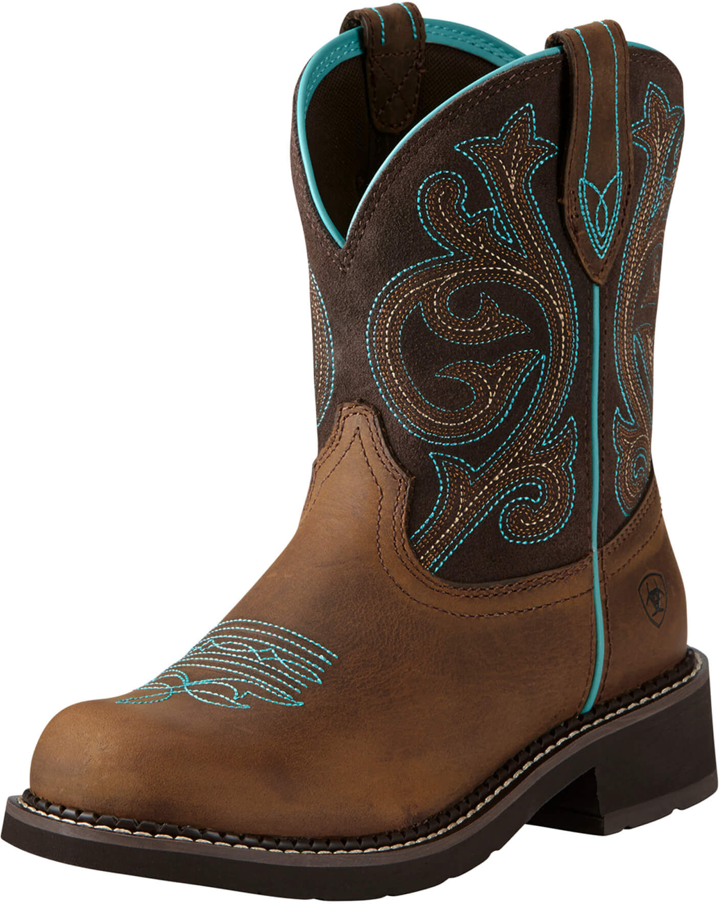 Women's Fatbaby Heritage Cowgirl Boots in Distressed Brown Fudge, Size: 8 B / Medium by Ariat
