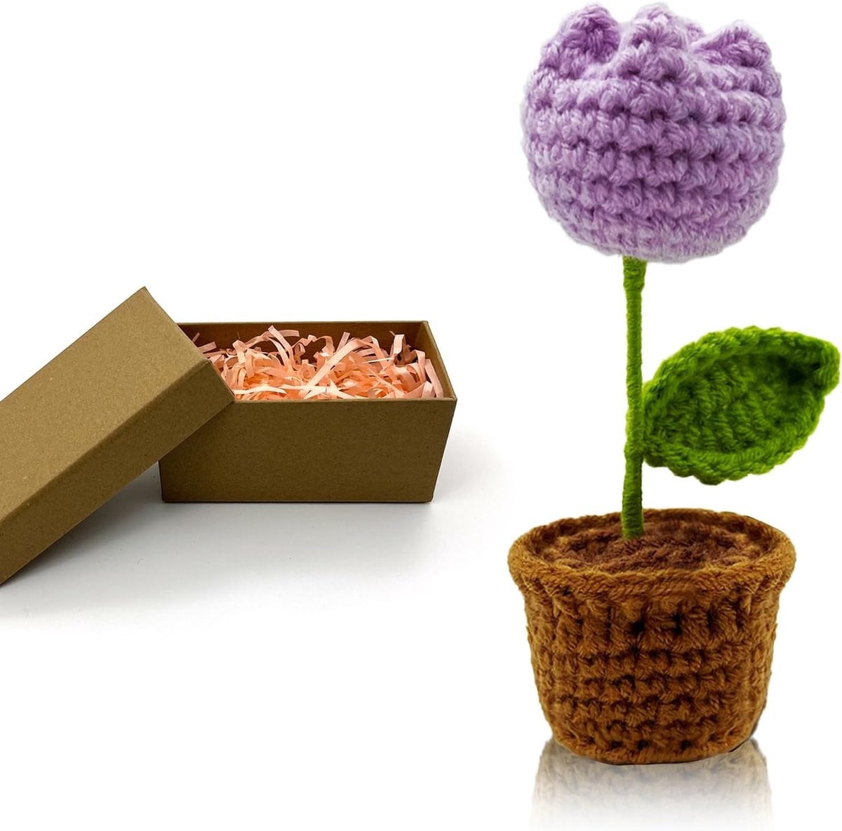 SnelShoppen Handgemaakte Gehaakte Tulpen Kunstbloemen Decoratie