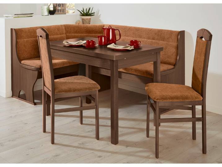 Stilvolle Esszimmermöbel, Nussbaum-Beige, 2er-Set Stühle