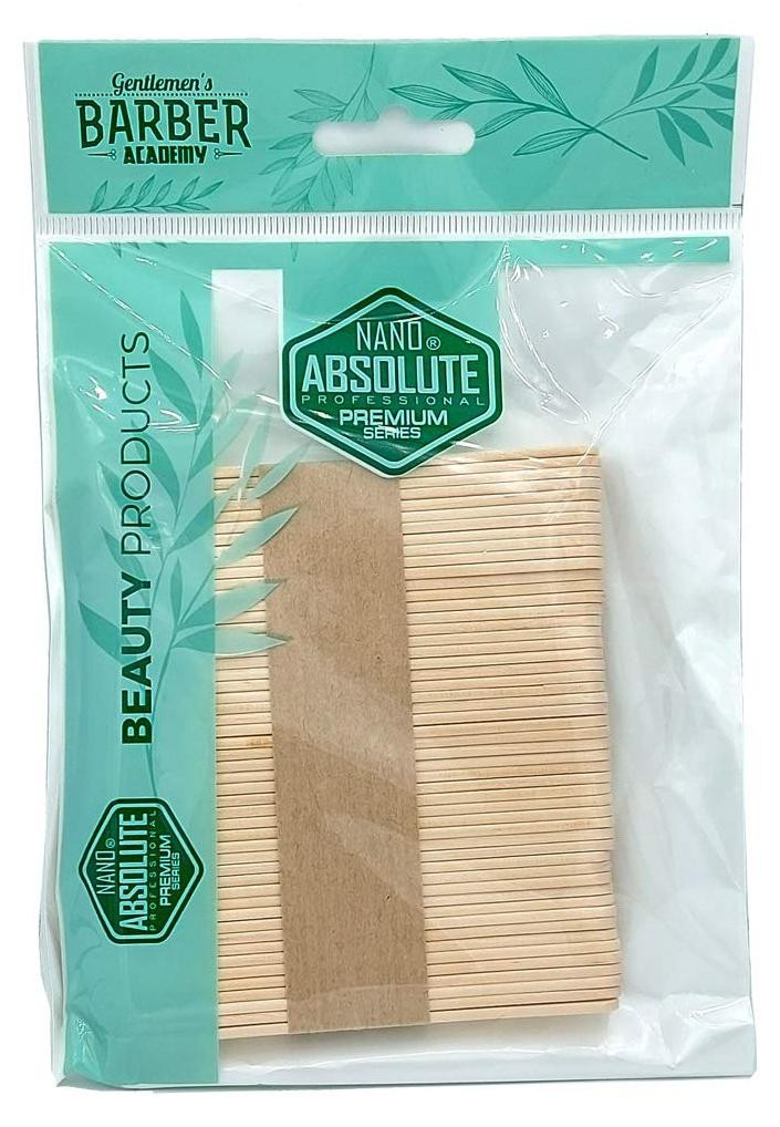 Nano Absolute Barber Mini 50 stuks houten spatels en stokjes voor kapsels