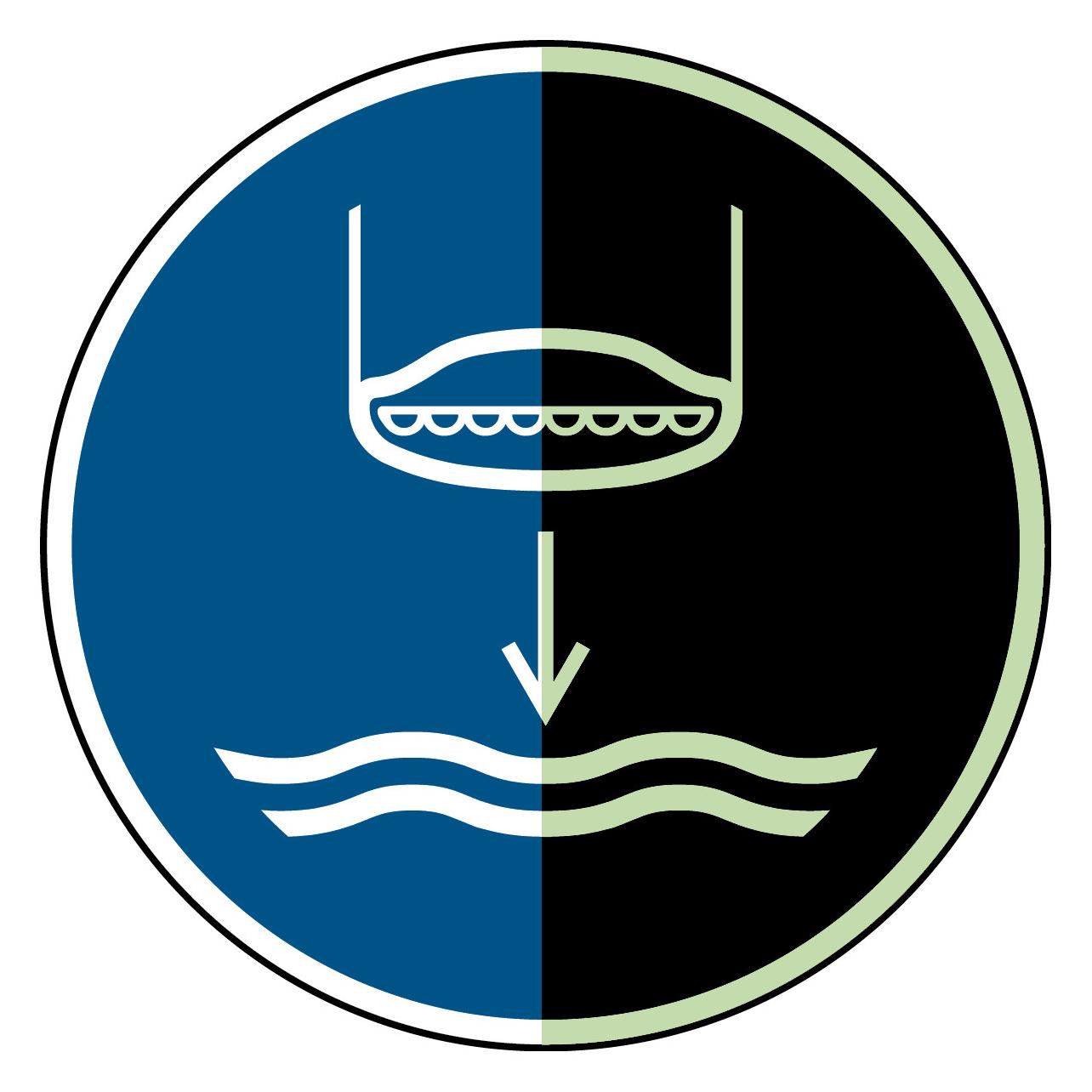 Brady ISO-Sicherheitsschild - Rettungsboot fieren beim Aussetzvorgang (135546)