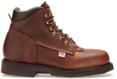 "Carolina Sarge Lo 6"" Domestic Steel Toe - Mens 8 Brown Boot D"