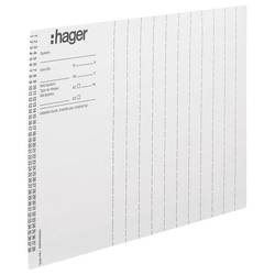 Hager ZZ90B Hager ZZ90B Beschriftungsbögen universZ Installationsnummer DIN A4 10Stück Beschriftungsbögen Weiß 1 St.