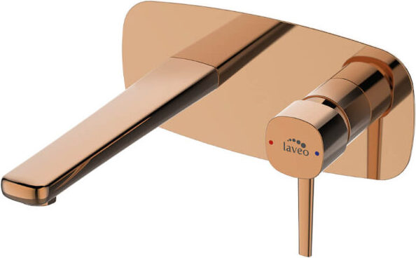 BADLAND Waschtischarmatur Unterputz Wasserhahn POLA Mischbatterie für Badezimmer in Rosegold + Click-Clack