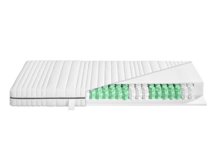 Taschenfederkernmatratze Nightlife Silber mit 7 Liegezonen, Badenia Trendline, 18 cm hoch, punktelastische Körperaufnahme für alle Schlaftypen, Bezug waschbar