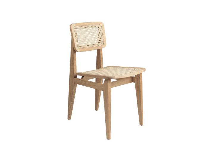 GUBI Chaise C-Chair oak oiled, rotin
