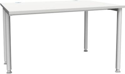 Schäfer Shop Genius Schreibtisch MODENA FLEX, Breite 1200 mm, einseitig verkürzt, lichtgrau