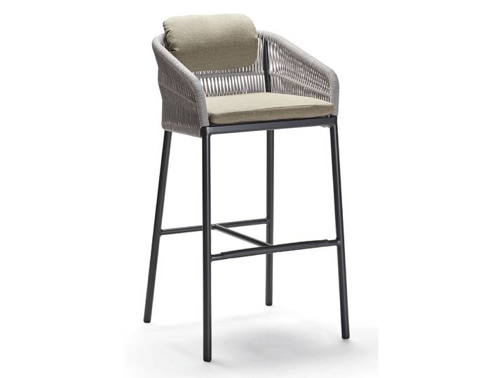 Stern Barsessel Jella Aluminium anthrazit matt Kordel Stone