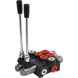 VEVOR 2 Spool Hydraulikventil Handhebelventil, 11GPM directional control valve adjustable, 6,3 kg Hydraulische Venti valve adjustable