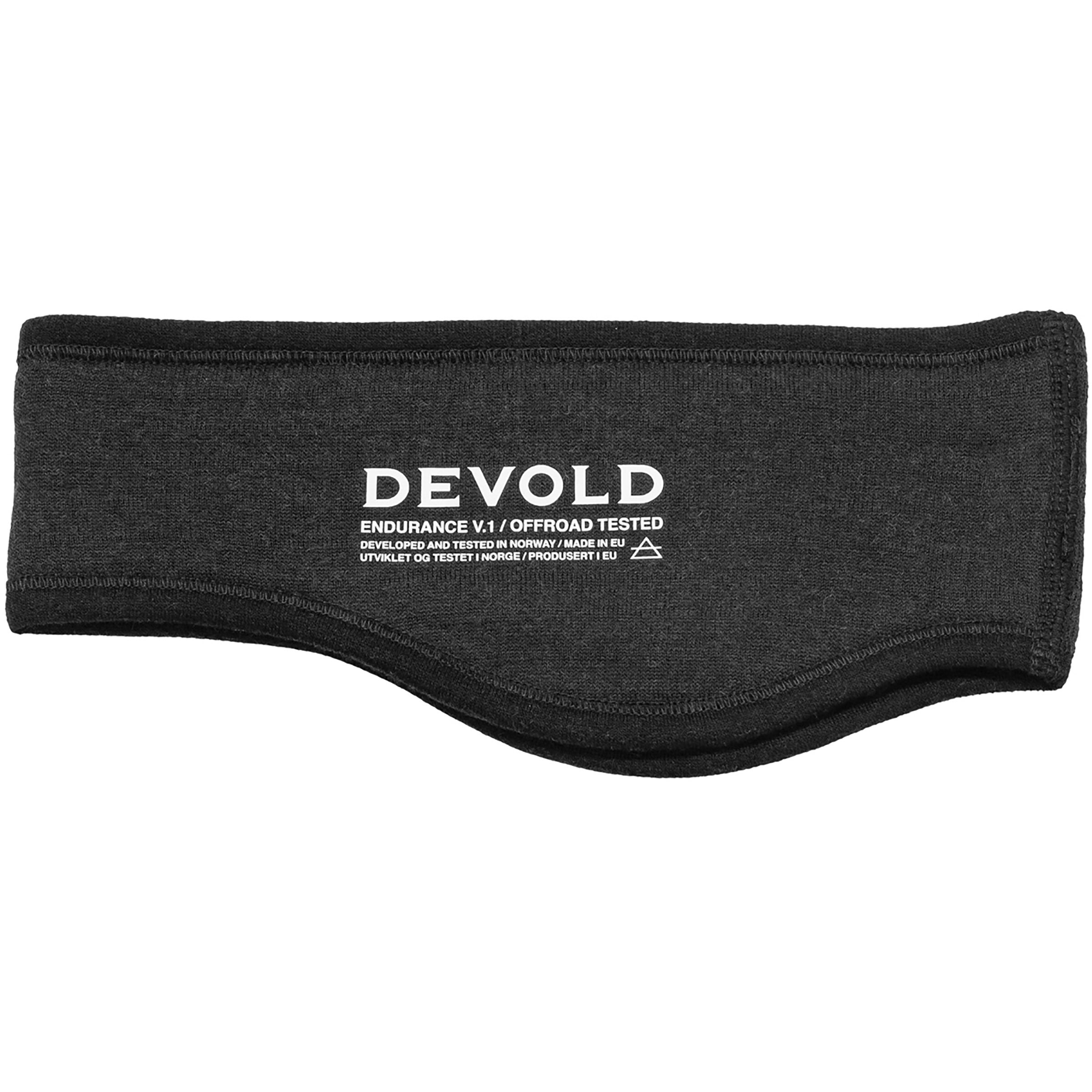 Devold Endurance Merino Stirnbänder schwarz Laufen | Langlauf Klassik | Langlauf Skating | Skitour Widerstandsfähig Merinowolle
