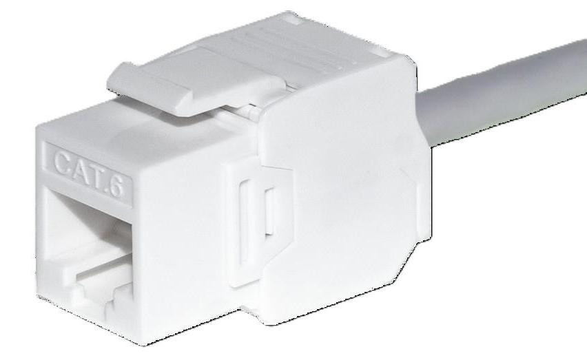 Netrack Keystone-module RJ45 Cat. 6 UTP, gereedschaploos te installeren, wit