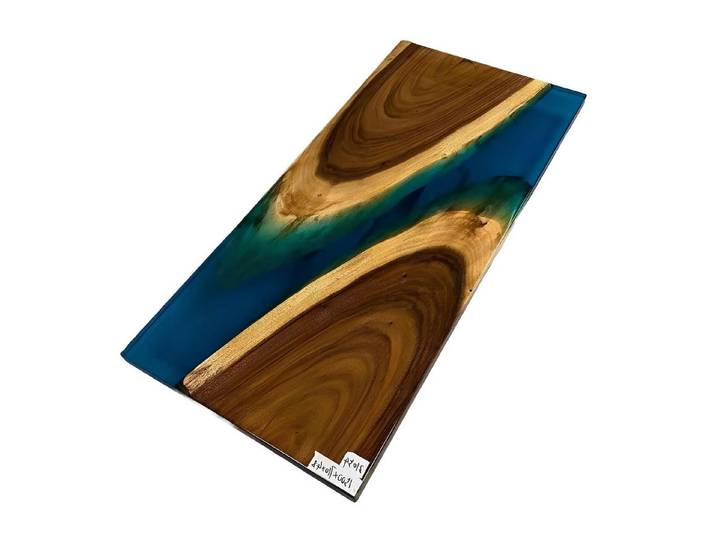 Xlmoebel Esstisch Echtholz Esstisch mit Flusstisch-Design aus Epoxidharz (1-St., Epoxid Esstisch), Hergestellt in Europa